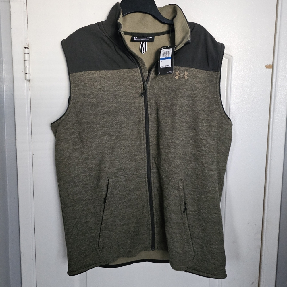 Under Armour Men's Olive and Black Vest - Picture 2 of 6
